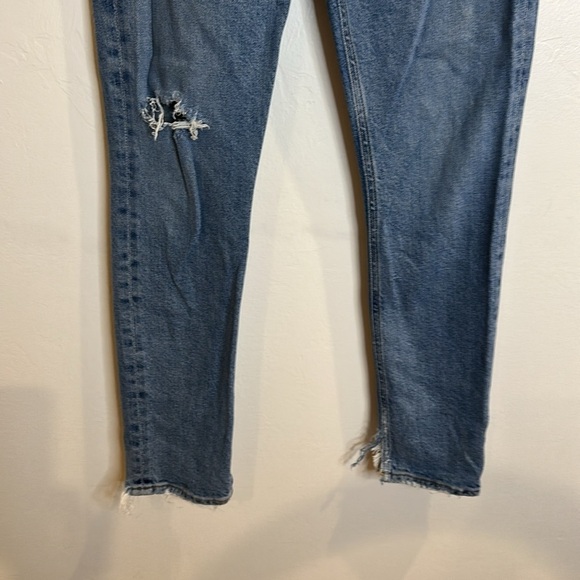 AGOLDE NICO HIGH RISE BUTTON FLY DISTRESSED JEANS SIZE26 stretch - Picture 5 of 9